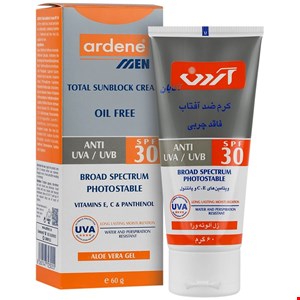  کرم ضد آفتاب مردانه آردن SPF30 فاقد چربی ۶۰ گرم 